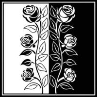 Floral Patterns Black and White Design vector