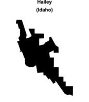 Hailey, Idaho blank outline map vector