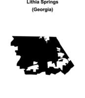 Lithia Springs, Georgia blank outline map vector