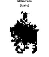 Idaho Falls, Idaho blank outline map vector