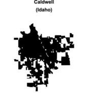 Caldwell, Idaho blank outline map vector