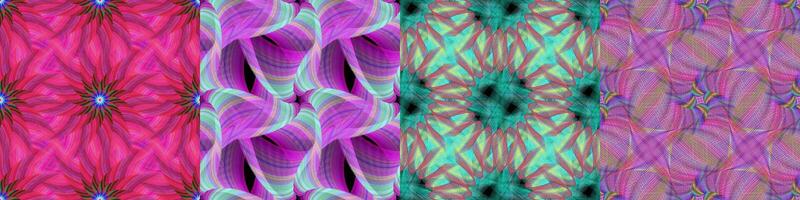 Seamless fractal pattern background design collection vector