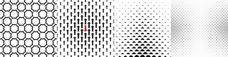 Black and white pattern background design collection vector