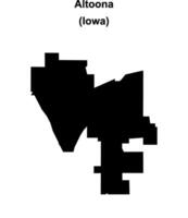Altoona, Iowa blank outline map vector