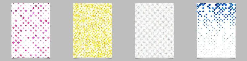 Abstract geometrical brochure background set vector