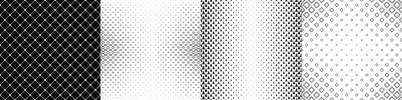 Geometric monochrome pattern set vector