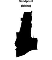 Sandpoint, Idaho blank outline map vector