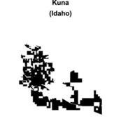 Kuna, Idaho blank outline map vector