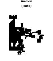 Ammon, Idaho blank outline map vector