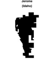 Jerome, Idaho blank outline map vector