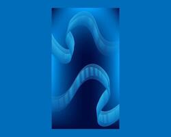 Modern abstract wavy lines background for mobile wallpaper design vector