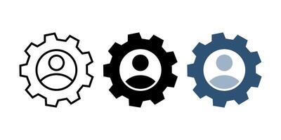 User Setting icon set. account setting sign. for mobile concept and web design. illustration on white background vector