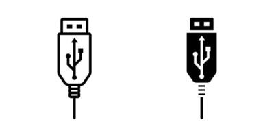 Set of USB icons. and web design. illustration on white background vector