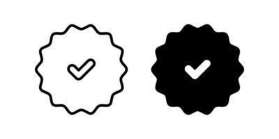 Verified icons set. for mobile concept and web design. illustration vector