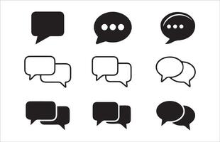 Chat icons isolated element. Set of talk bubble speech signs. vector