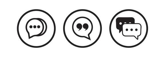 Comment icon. Chat icons. Speech bubble symbol set vector