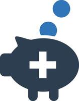 Piggy saving icon vector