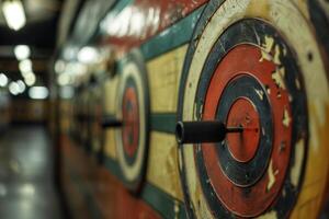 Shooting range target showing accurate precision aiming skill photo