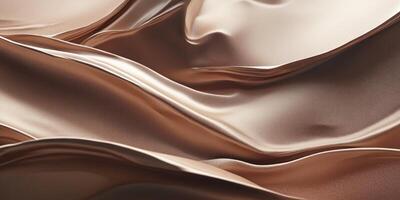 Luxurious flat lay of flowing silk fabric for elegant design and creative projects photo