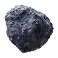 Large asteroid floating in space on white background photo