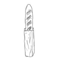 French baguette icon. Outline french baguette icon for web design isolated on vector