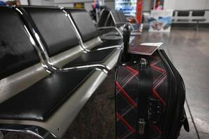 Travel business concept. Copy space. Place for your text on a beautiful sunny morning photo