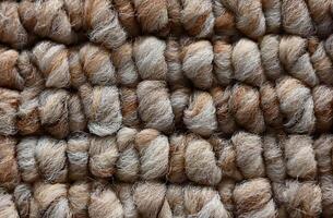 Texture of woolen threads close-up on a wonderful day photo