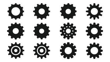 Technical Cog Icon for Software Settings vector
