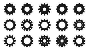 Flat Gear Icon Design for App Development vector