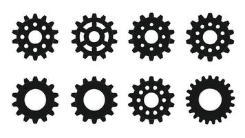 Settings Gear Icon for Web and Mobile Interfaces vector