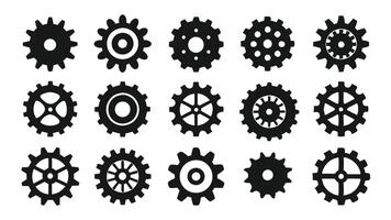 Simple Cog Icons for Digital Tools and Apps vector