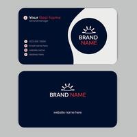Round double sided business card layout design vector