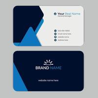 Modern double sided round business card vector