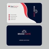 Double sided round colorful business card vector