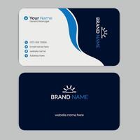 Double sided business card with mockup vector