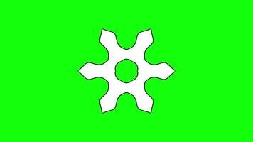 Six-Pointed Abstract Shape with Hollow Center video