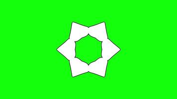 Minimalistic Hexagonal Star Pattern With Green Background video