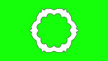 Double Layered Abstract Flower Shape with Geometric Frame video