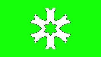 Star-Centered Snowflake Design With Branch-Like Extensions video