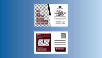 Modern Post Card Design. Trendy Template Display for Promotional Campaign. vector