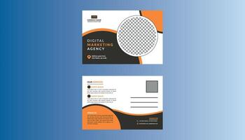 Modern Post Card Design. Luxurious Template Display for Promotional Campaign. vector