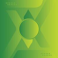 Modern Abstract green gradient x motion background with circle in center vector