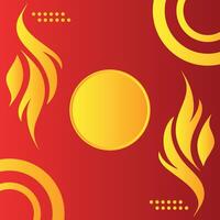 Abstract yellow and red geometric background. Modern futuristic background vector