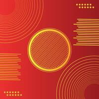 Modern abstract red background with yellow circle gradient futuristic background vector