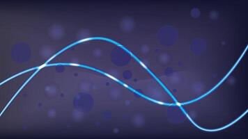 Futuristic Blue Light Wave Abstract Background with Glowing Lines vector