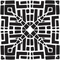 Hand drawn geometrical black white abstract seamless pattern design. illustration on white background vector