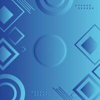 Abstract blue gradient geometric shape circle in center background. Modern futuristic background. Can be use for landing page, and wallpaper backgrounds vector