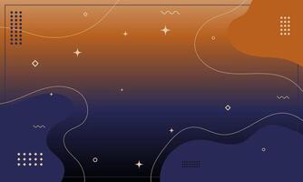 A deep blue and chocolatte abstract wave background of flowing element trend design. vector