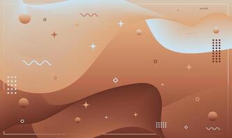 A cream abstract wave background of flowing element trend design. vector