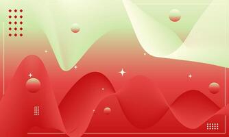 A red and white abstract wave background of flowing element trend design. vector